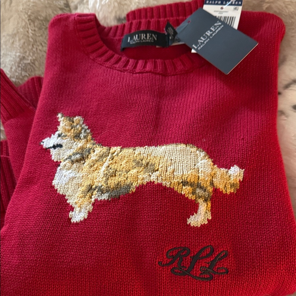 NWT Ralph Lauren Corgi Sweater
